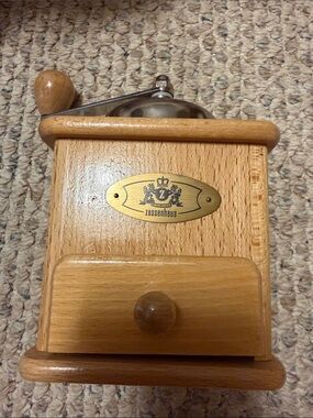 Wooden Manual Coffee Grinder in Light Brown